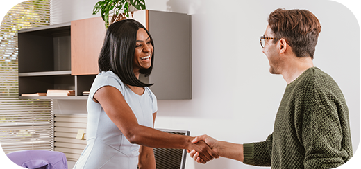 Business people shaking hands