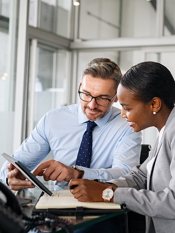 Businesspeople working together